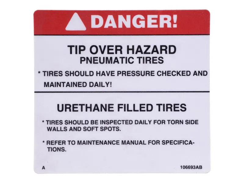 106693 Tire Label | Skyjack