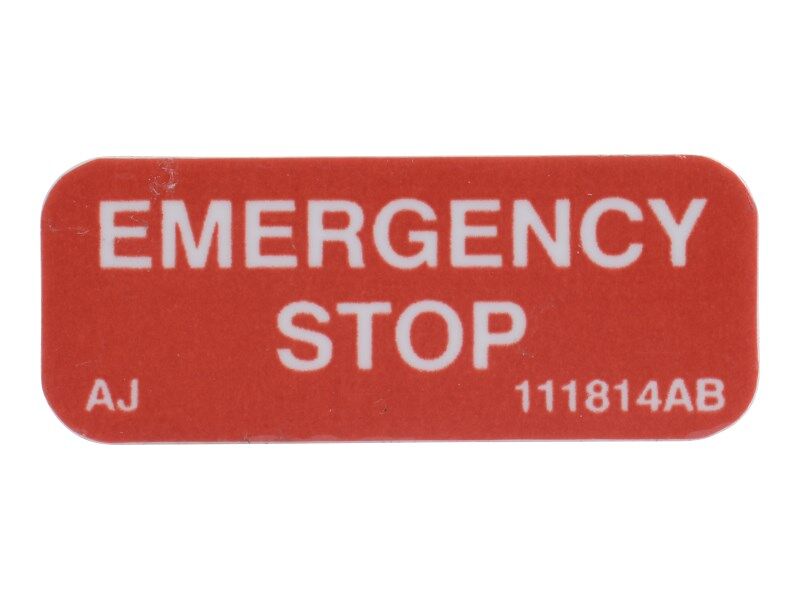 111814 Decal, Emergency Stop | Skyjack