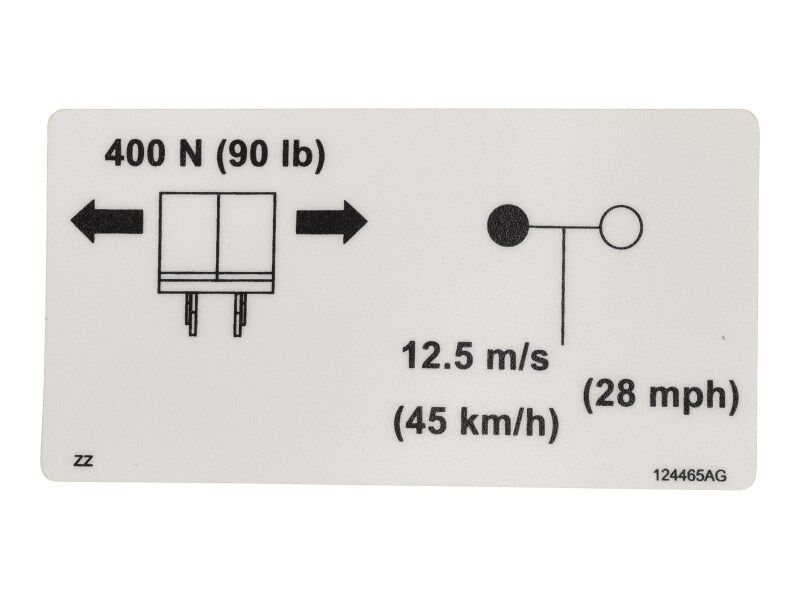 Part Number 159500 Label Vl Warning Hazards fits Skyjack