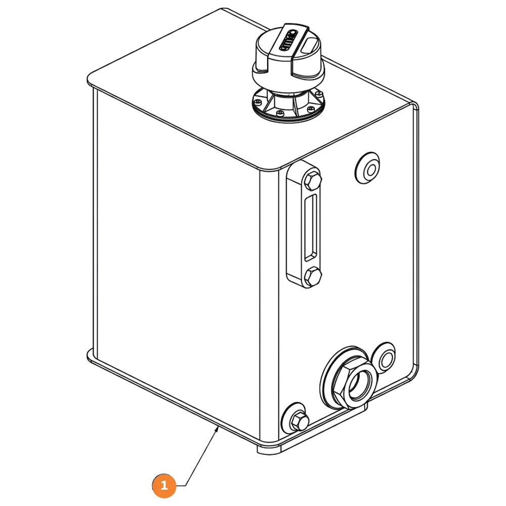Part Number 0261274-8 A46JE Hydraulic Tank Weldment | Genuine Snorkel