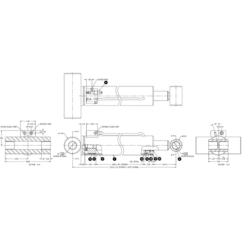 Part Number 104260-100-3 Lift Cylinder | Genuine Snorkel