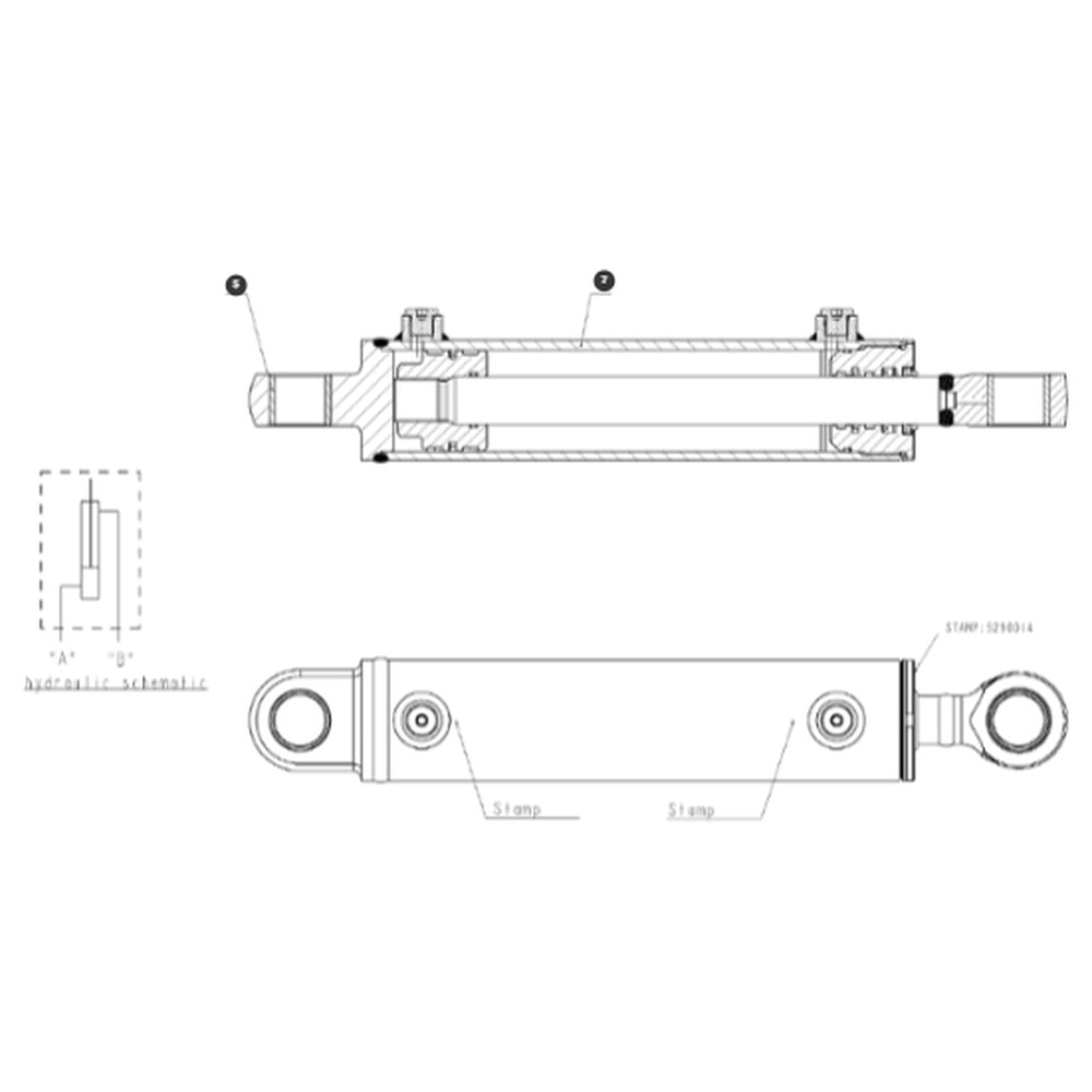Part Number 5290014-3 Steer Cylinder Hengli | Genuine Snorkel