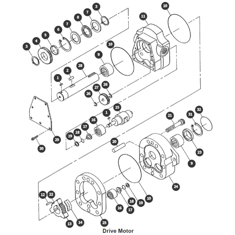 Part Number 6030018-3 VR Front Drive Motor | Genuine Snorkel