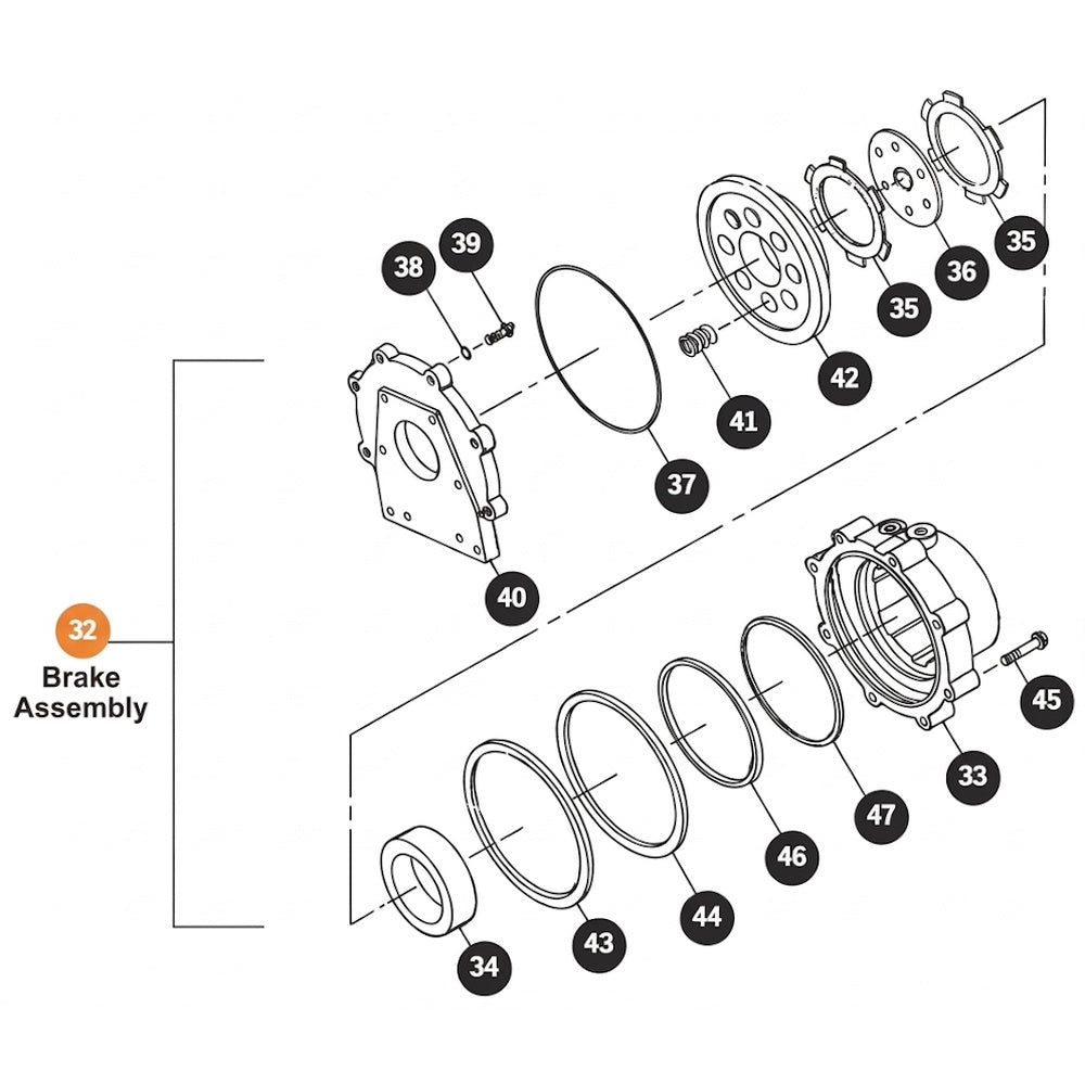 Part Number 8220155 Brake Assembly | Genuine Snorkel