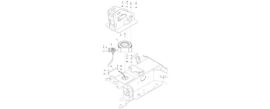 0273612 Swing Drive and Turntable Bearing Install diagram of the JLG part number.