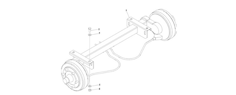 0273656 Axle Installation with Mechanical Brakes diagram of the JLG part number.