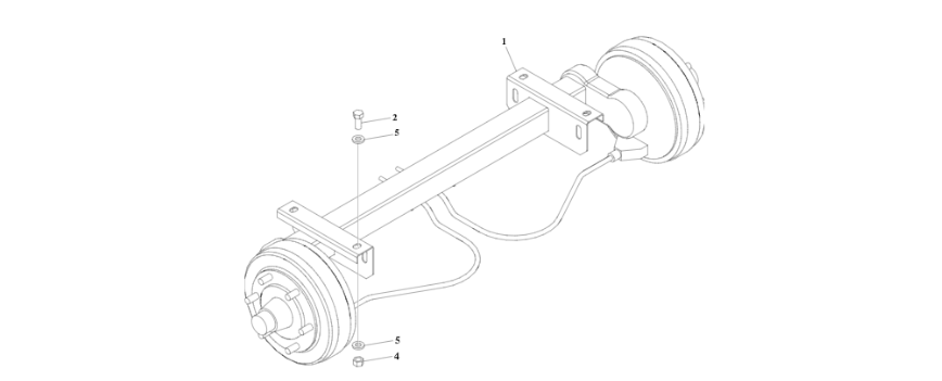 0273656 Axle Installation with Mechanical Brakes diagram of the JLG part number.