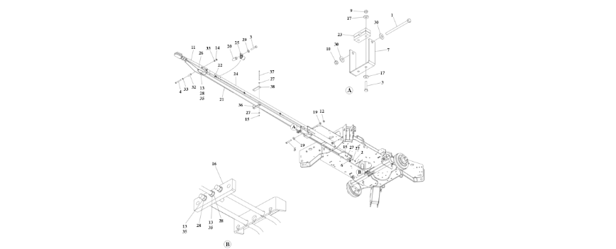 0273657 Mechanical Brake and Tongue Installation diagram of the JLG part number.