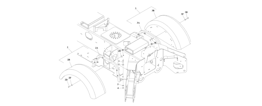 0273946 Fenders Installation (Without Mudflaps) diagram of the JLG part number.