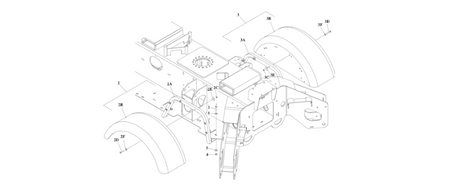 0273946 Fenders Installation (Without Mudflaps) diagram of the JLG part number.