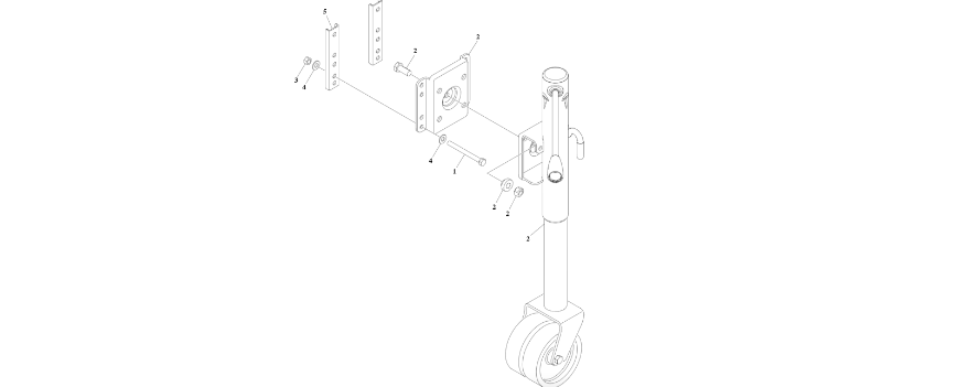 0274453 T500 Jack Installation diagram of the JLG part number.