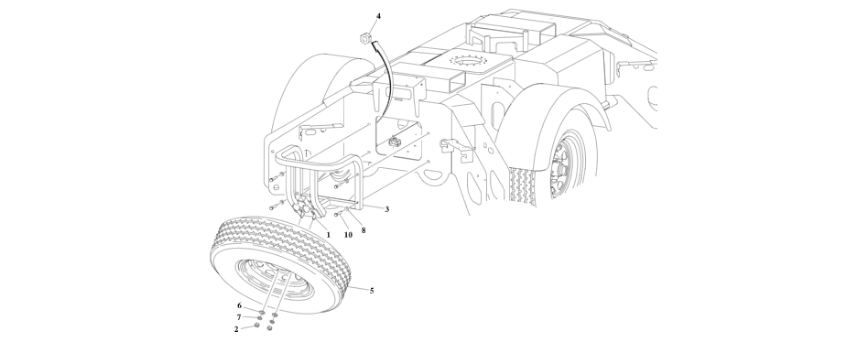 0274329 Spare Tire (14" Radial) diagram of the JLG part number.