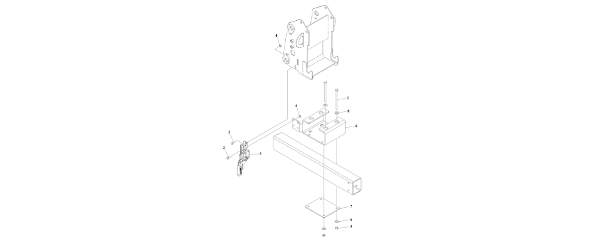 0274395 Transport Lock Assembly diagram of the JLG part number.