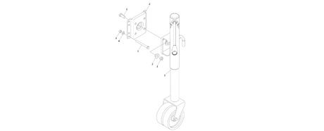 0274486 Plastic Jack (50MM Ball) Installation diagram of the JLG part number.