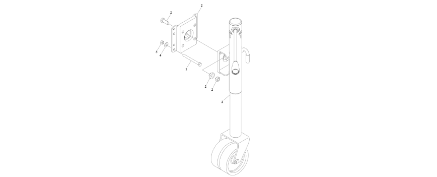 0274486 Plastic Jack (50MM Ball) Installation diagram of the JLG part number.