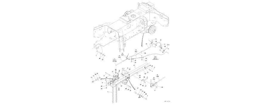 0274766 Axle and Tongue Installation with Hydraulic Brakes diagram of the JLG part number.