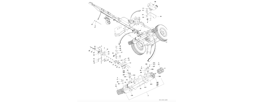 0275203 Chassis Drive Installation diagram of the JLG part number.
