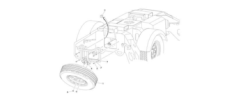0275633 Spare Tire (225-75r15) diagram of the JLG part number.