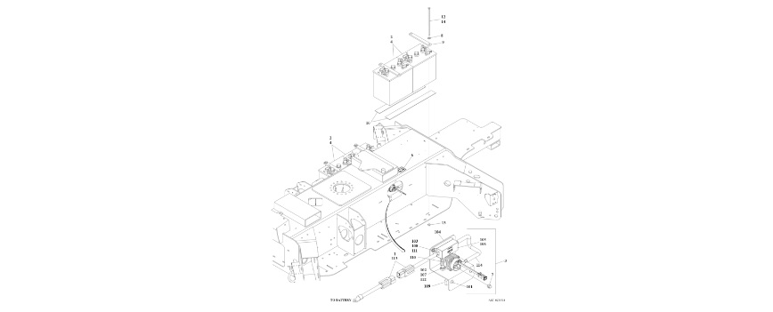 0275718 Batteries Installation diagram of the JLG part number.