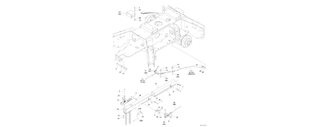 1001243180 Axle and Tongue SRG Installation (2" Collar) diagram of the JLG part number.