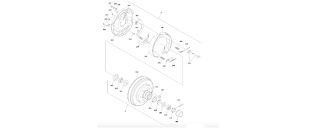 0280159 Torflex Electric Axle Breakdown diagram of the JLG part number.