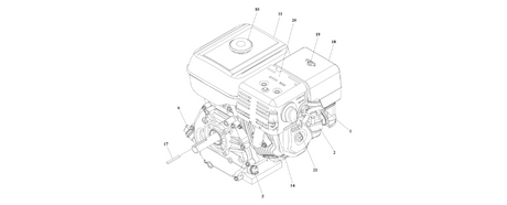 1001127719 Honda Engine Components diagram of the JLG part number.