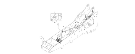 1001158041 Hydraulic Auxiliary Installation diagram of the JLG part number.