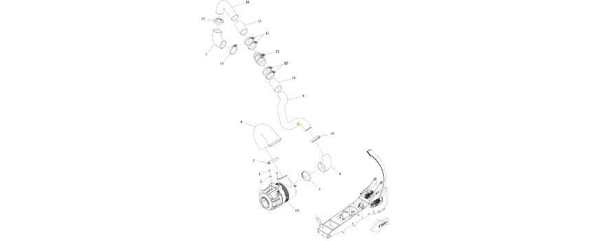 1001165669 Air Cleaner Installation diagram of the JLG part number.