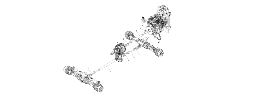 1001166010 Driveshafts Installation  diagram of the JLG part number.