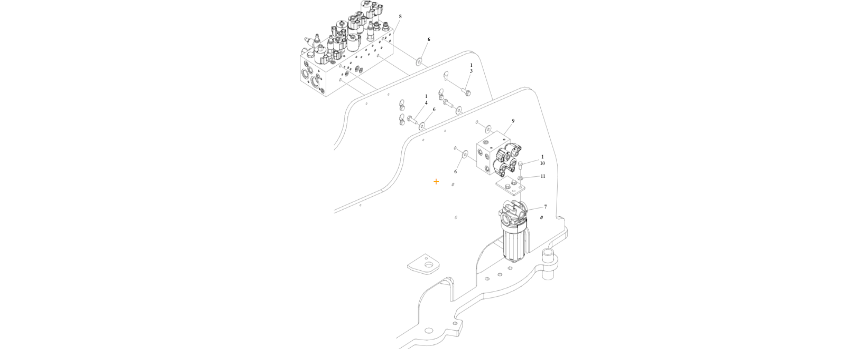 A diagram of JLG part number 1001167917 Control Valves Installation