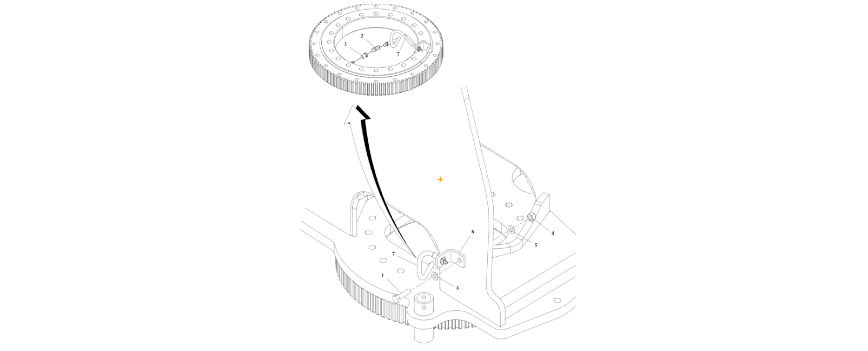 A diagram of JLG part number 1001169191 Remote Bearing Lube Installation.
