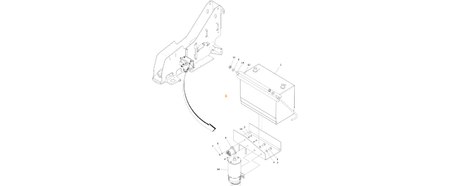 A diagram of JLG part number 1001170145 Auxiliary Power and Battery Installation.