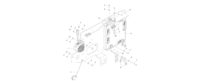 A diagram of JLG part number 1001172757 Electrical Panel Assembly.