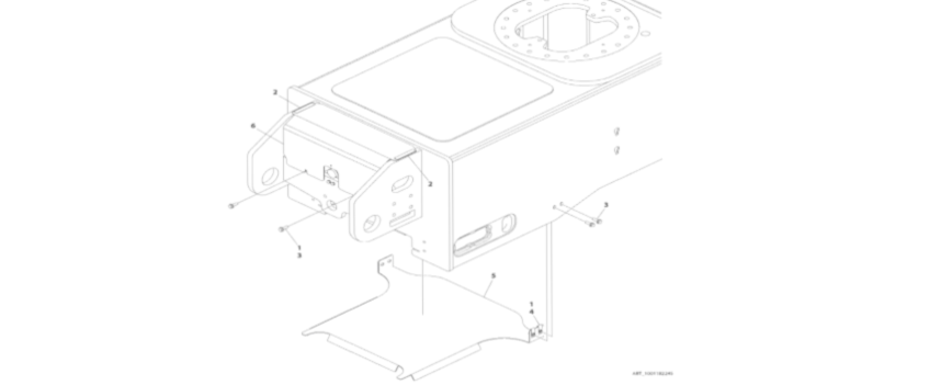 A diagram of JLG part number 1001182245