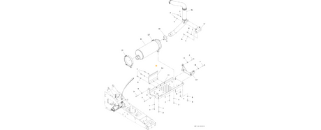 1001185649 Exhaust Installation diagram of the JLG part number.