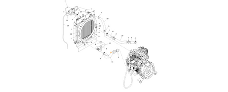 1001185652 Plumbing Cooling Installation diagram of the JLG part number.