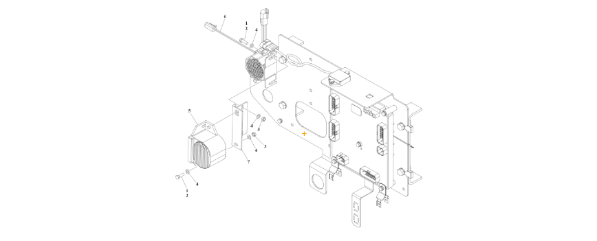 A diagram of JLG part number 1001209618 White Noise Alarm Ambient.