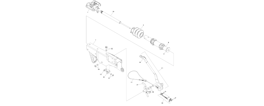 1001214168 Hydraulic Brake Coupler Assembly diagram of the JLG part number.