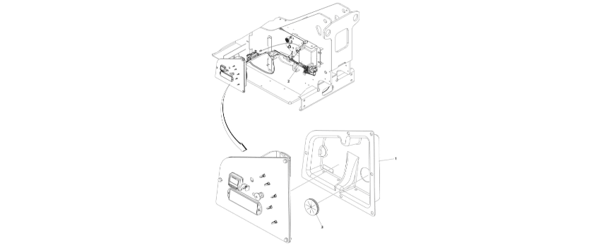 A diagram of JLG part number 1001219130 Turntable Covers Installation.