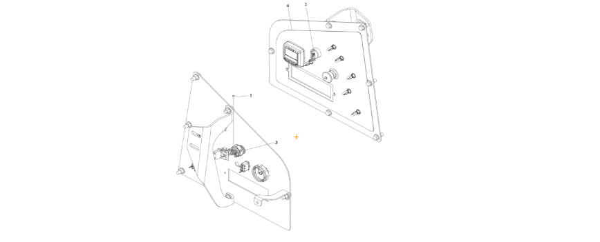 A diagram of JLG part number 1001222145 Key Switch Installation.