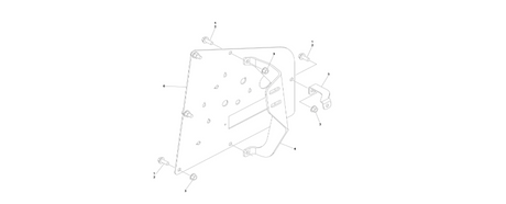 A diagram of JLG part number 1001238887 Ground Control Panel Mount.