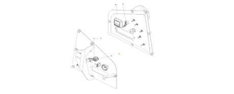 A diagram of JLG part number 1001239293 Ground Control Mount.