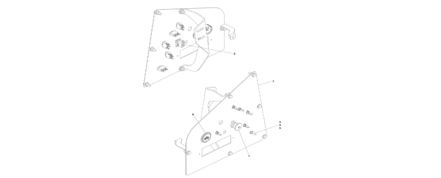 A diagram of JLG part number 1001239294 Ground Control Mount.