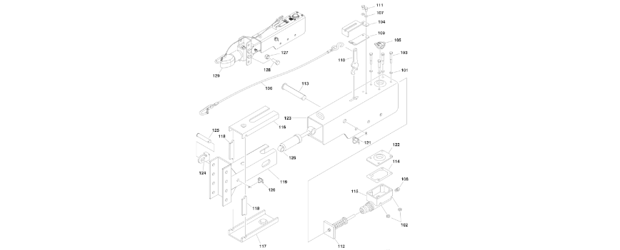 1001243182 Hydraulic Brake Coupler Assembly diagram of the JLG part number.