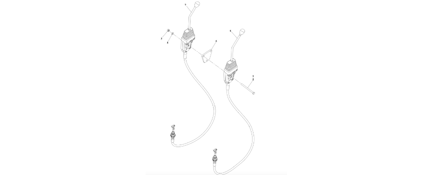 1001244650 Secondary Controls Installation diagram of the JLG part number.