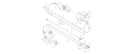 A diagram of JLG part number 1001244874 Main Assembly.