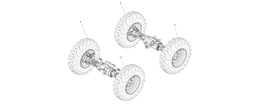 1001247760 Tire Set 15.5-25, 12 PLY Foam diagram of the JLG part number.