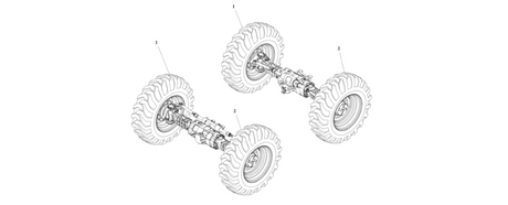 1001247760 Tire Set 15.5-25, 12 PLY Foam diagram of the JLG part number.
