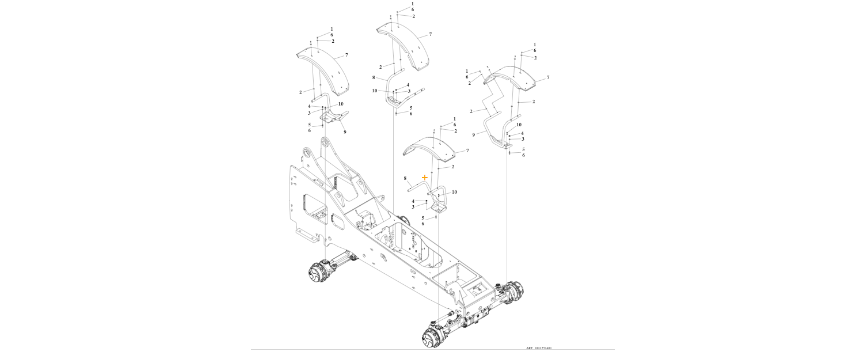 1001251401 Fender Installation diagram of the JLG part number.
