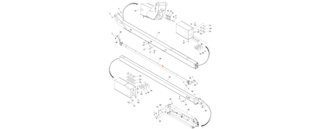 A diagram of JLG part number 1001281887 Main Assembly Boom.